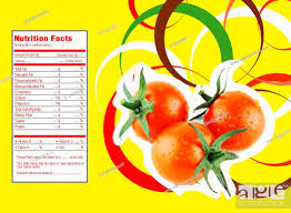 tomato nutrition facts stock photo