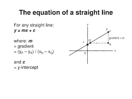 ppt the equation of a straight line