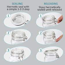 Glass Jars Wide Mouth Storage Canister