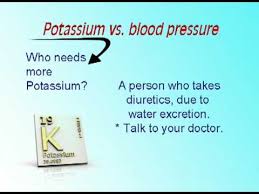 potium vs blood pressure you