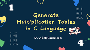 generate multiplication table in c age