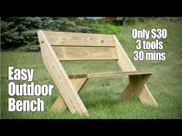 30 Outdoor Bench With Back From 2x6s