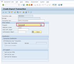 how to create transaction code in sap