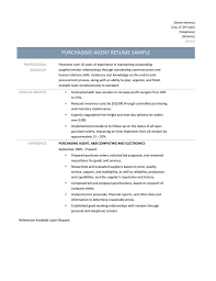 Purchasing Agent Resume Samples Tips And Templates Online