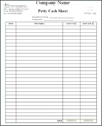 Petty Cash Register Template Excel Free Download In Daily
