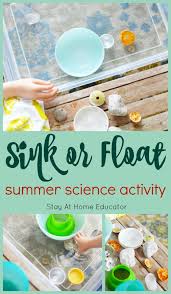 try a sink or float water sensory bin
