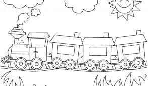 Sobald die malvorlage der eisenbahn ausgedruckt ist, legen die kinder motiviert los und füllen den zug mit farbe. Ausmalbild Eisenbahn Cartoon Bild