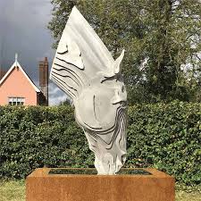 Stainless Steel Horse Head Sculpture