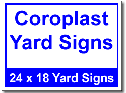 Coroplast Yard Signs 100 Signs And Stakes 24x18