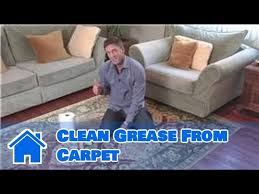 clean grease from carpet