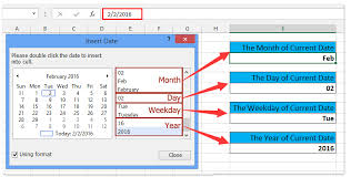 How To Insert Current Day Or Month Or Year Into Cell Header