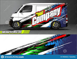 Van Livery Graphic Vector Abstract Grunge Background Design