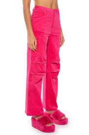 NOT A SECRET RELAXED CORDUROY PANTS in PINK