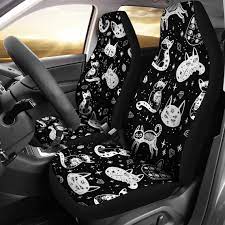 Sugar Skull Cats Car Seat Cover For