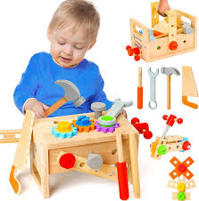 wooden tool set for kids 2 3 4 5 year