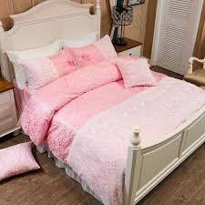 white lace princess bedding set for