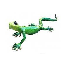 Large Green Speckled Ceramic Gecko A05