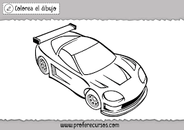dibujos de coches de carrera para colorear
