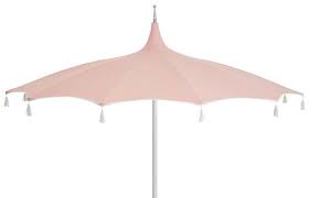 Rena Tassel Patio Umbrella Light Pink