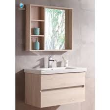 Vessel sinks work well with small bathrooms, especially when you can convert a tiny surface into an impromptu vanity that fits perfectly in a tiny. Small Bathroom Vanity Sink Cabinet Bathroom Home Used Wood Bathroom Cabinets With Solid Color View Wood Bathroom Cabinets With Solid Color Cobuild Product Details From Foshan Cobuild Industry Co Ltd On Alibaba Com