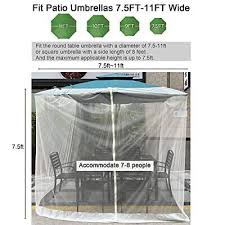 7 5 11 Ft Beige Patio Umbrella Mosquito