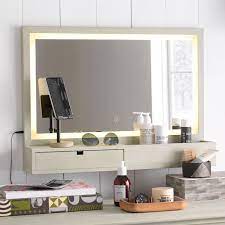 Wood Vanity Mirror With Storage