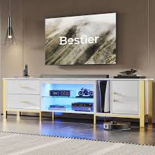 modern high gloss white tv stand