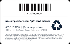 gift card balance usu cus