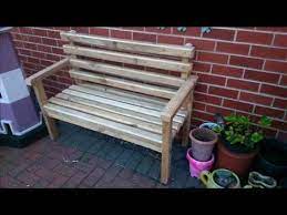 garden bench out of reclaimed wood step