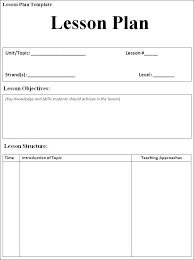 Blank Printable Weekly Lesson Plan Template Download Them Or Print
