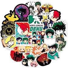 You can post an image of the stickers you are searching for. Amazon Com Cute Anime Stickers For My Hero Academia To Boys Girls Teens 100 Pcs Waterproof Vinyl Stickers For Laptop Phone Hydroflasks Computer Car Cup Waterbottle Luggage Decals Pack My Hero Academia 100pcs Computers Accessories