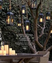 Lanterns Suspended From Trees Use Led