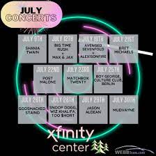 2023 july xfinity center concerts