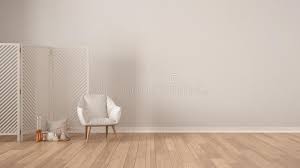 Scandinavian Minimalist White Background with Armchair, Screen, Stock Image  - Image of cozy, floor: 90718967 gambar png