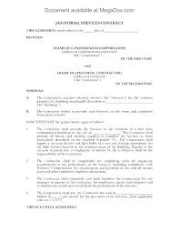 Cleaning Service Agreement Template Contract For Cleaning Services