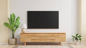 Mockup A Tv Wall Mounted In A Living
