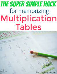easy way to memorize multiplication tables