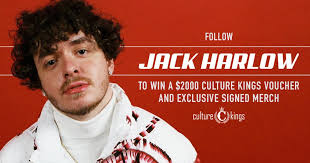 Official facebook page of jack harlow! Win A Huge 2 000 Culture Kings Voucher Signed Jack Harlow Merch