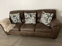 ashley bladen coffee faux leather sofa