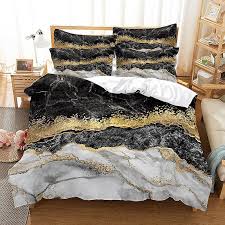 colored marble bedding set duvet cover