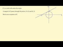 Circle Given A Tangent Line And Centre
