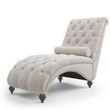68 in beige linen on tufted chaise