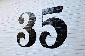 Number 35 Painted House Number Steve Blackwell Signs And Painting  gambar png
