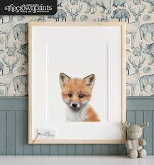Baby Animal Prints Fox Printable Art