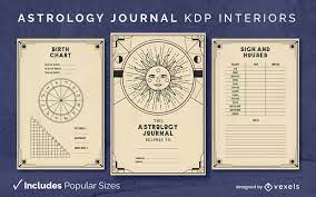 astrology sun journal design template