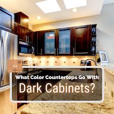 color countertops go with dark cabinets
