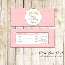 1000s of candy baby shower favors to choose from in great designs shop for sweet and affordable baby shower favors with wh candy! 30 Candy Bar Wrappers Princess Blush Pink Gold Birthday Baby Shower Pink The Cat