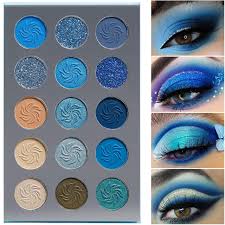 blue eyeshadow palette highly pigmented