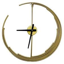 Chic Gold Metal Wall Clock Featuring