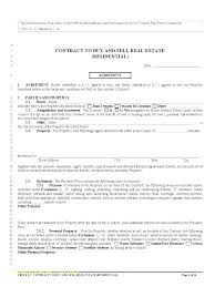 Land Purchase Agreement Template House Contract Property